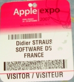 Badge Apple expo 2007