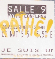 Je suis une legende-Ticket cine Pathe