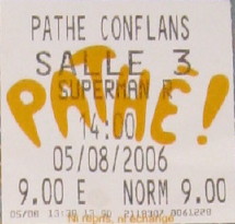 Superman returns-Ticket cine Pathe