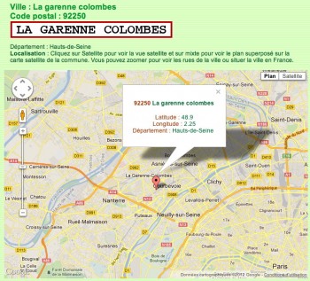 Carte de La Garenne-Colombes sur CPF