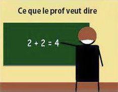 ce que le prof veut dire