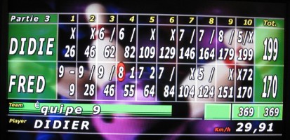 199 points pour mon score de bowling