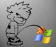 logo windaube, un mec pisse sur le logo de windows