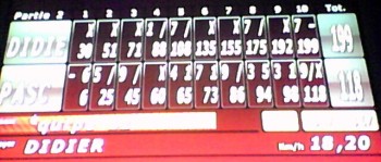 score de 199 points bowling, mon record