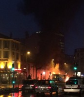 incendie d un bus RATP place de Belgique, la Garennne-Colombes