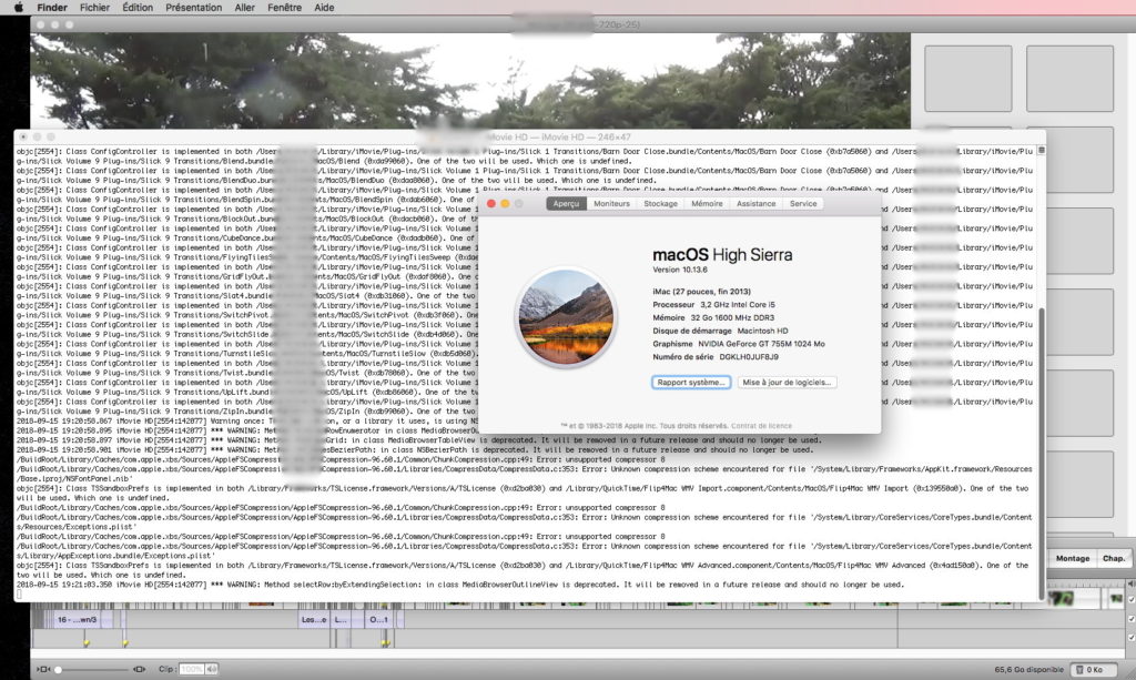 iMovie 6 HD fonctionne sous High-Sierra (10.13.6)